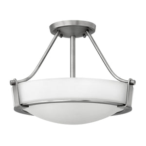 Hinkley Ceiling Semi-Flush from the Hathaway range. Hathaway 2 Light Small Semi-flush - Antique Nickel Product Code = HK-HATHAWAY-SFSN