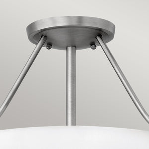 Hinkley Ceiling Semi-Flush from the Hathaway range. Hathaway 2 Light Small Semi-flush - Antique Nickel Product Code = HK-HATHAWAY-SFSN