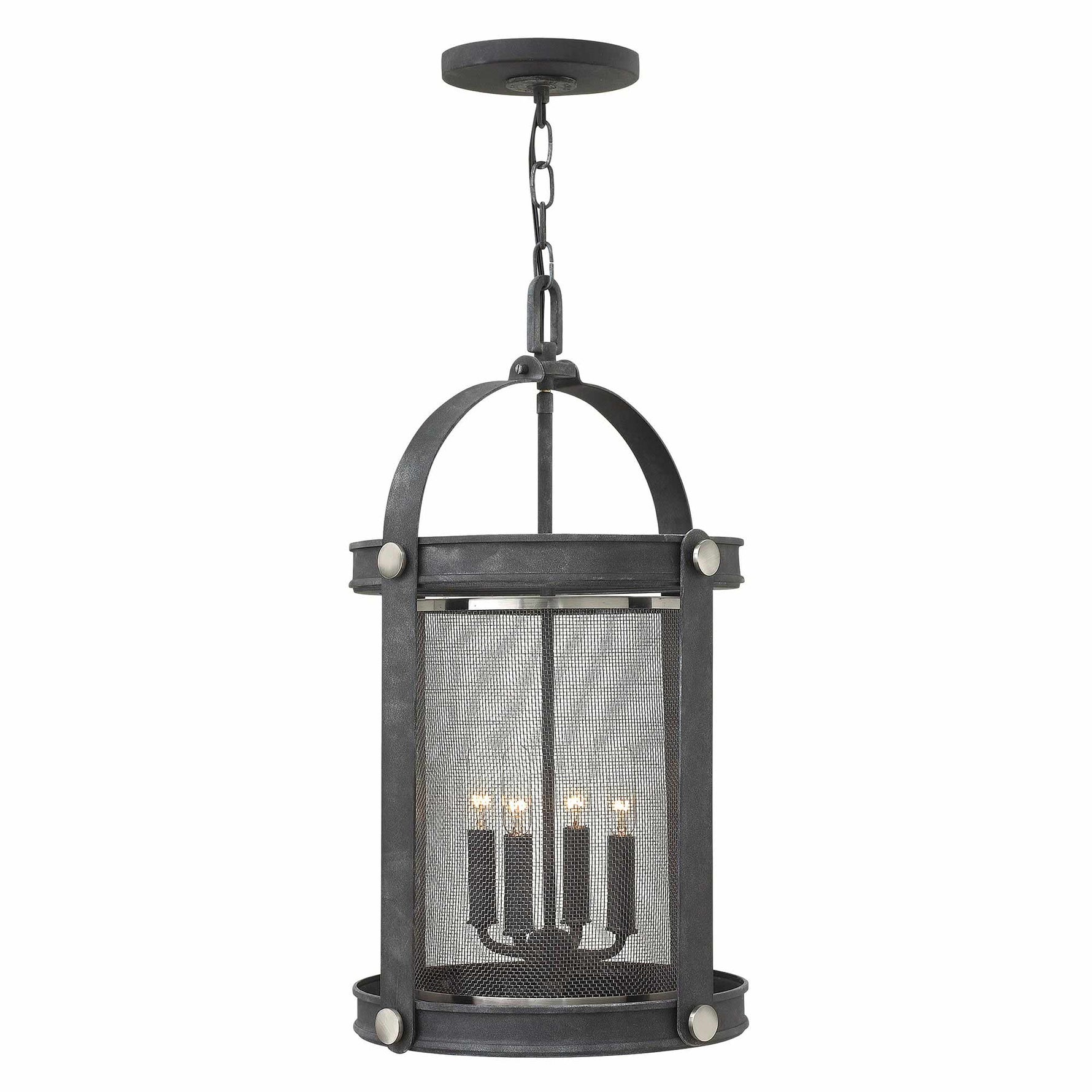 Hinkley Chandelier from the Holden range. Holden 4 Light Pendant Chandelier - Aged Zinc Product Code = HK-HOLDEN4-DZ