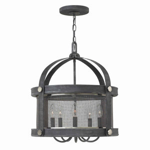 Hinkley Chandelier from the Holden range. Holden 5 Light Chandelier - Aged Zinc Product Code = HK-HOLDEN5-DZ