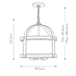 Hinkley Chandelier from the Holden range. Holden 5 Light Chandelier - Aged Zinc Product Code = HK-HOLDEN5-DZ