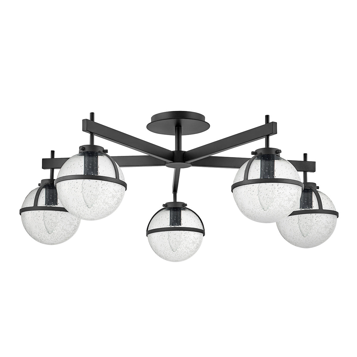 Hinkley Ceiling Semi-Flush from the Hollis range. Hollis 5 Light Semi-Flush Product Code = HK-HOLLIS-5-C-BK