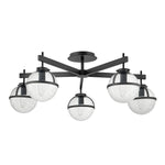 Hinkley Ceiling Semi-Flush from the Hollis range. Hollis 5 Light Semi-Flush Product Code = HK-HOLLIS-5-C-BK