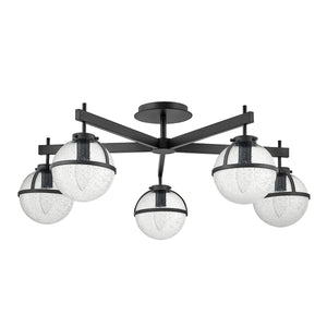 Hinkley Ceiling Semi-Flush from the Hollis range. Hollis 5 Light Semi-Flush Product Code = HK-HOLLIS-5-C-BK