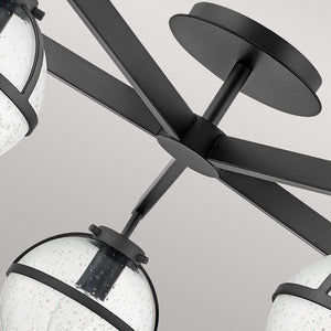 Hinkley Ceiling Semi-Flush from the Hollis range. Hollis 5 Light Semi-Flush Product Code = HK-HOLLIS-5-C-BK