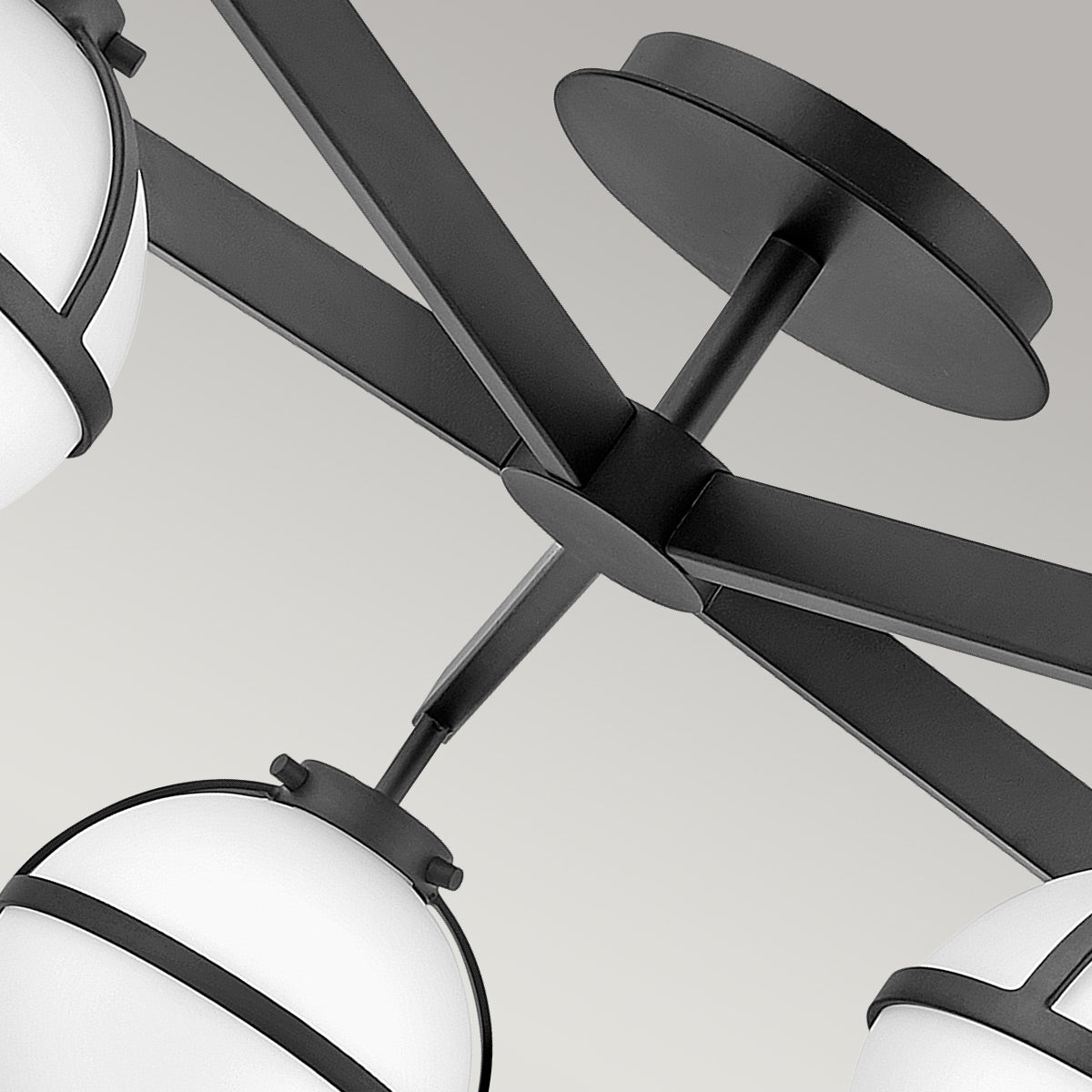 Hinkley Ceiling Semi-Flush from the Hollis range. Hollis 5 Light Semi-Flush Product Code = HK-HOLLIS-5-O-BK