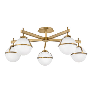 Hinkley Ceiling Semi-Flush from the Hollis range. Hollis 5 Light Semi-Flush Product Code = HK-HOLLIS-5-O-HB