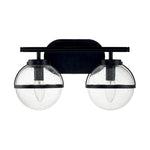 Hinkley Wall Light from the Hollis range. Hollis 2 Light Wall Light Product Code = HK-HOLLIS2-C-BK-BATH
