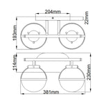 Hinkley Wall Light from the Hollis range. Hollis 2 Light Wall Light – SKU HK-HOLLIS2-O-BK-BATH