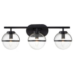 Hinkley Wall Light from the Hollis range. Hollis 3 Light Wall Light – SKU HK-HOLLIS3-C-BK-BATH