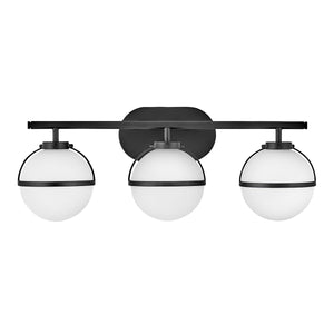 Hinkley Wall Light from the Hollis range. Hollis 3 Light Wall Light Product Code = HK-HOLLIS3-O-BK-BATH