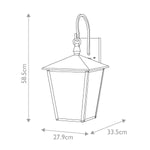 Hinkley Outdoor Wall Light from the Huntersfield range. Huntersfield 3 Light Large Wall Lantern – SKU HK-HUNTERSFIELD2-L-BK