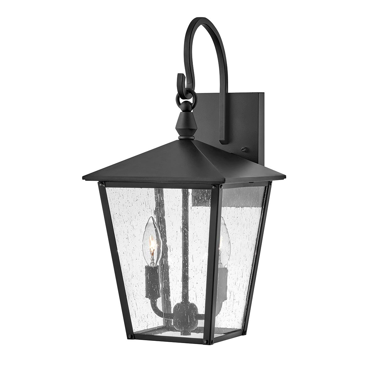 Hinkley Outdoor Wall Light from the Huntersfield range. Huntersfield 2 Light Medium Wall Lantern Product Code = HK-HUNTERSFIELD2-M-BK
