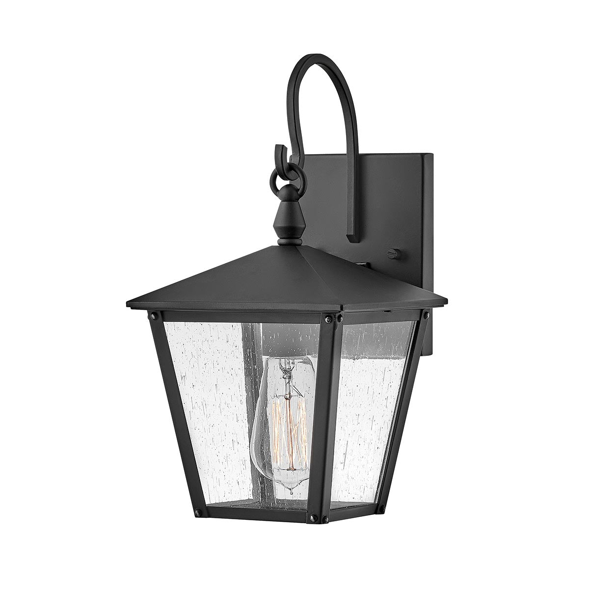Hinkley Outdoor Wall Light from the Huntersfield range. Huntersfield 1 Light Small Wall Lantern Product Code = HK-HUNTERSFIELD2-S-BK