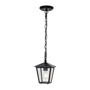 Hinkley  Outdoor Hanging from the Huntersfield range. Huntersfield 1 Light Small Chain Lantern Product Code = HK-HUNTERSFIELD8-S-BK
