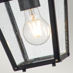 Hinkley  Outdoor Hanging from the Huntersfield range. Huntersfield 1 Light Small Chain Lantern Product Code = HK-HUNTERSFIELD8-S-BK