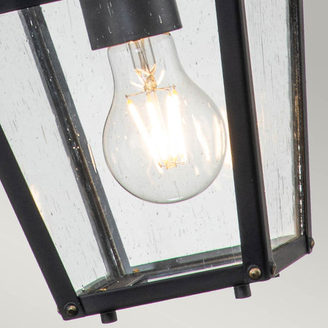 Hinkley  Outdoor Hanging from the Huntersfield range. Huntersfield 1 Light Small Chain Lantern Product Code = HK-HUNTERSFIELD8-S-BK
