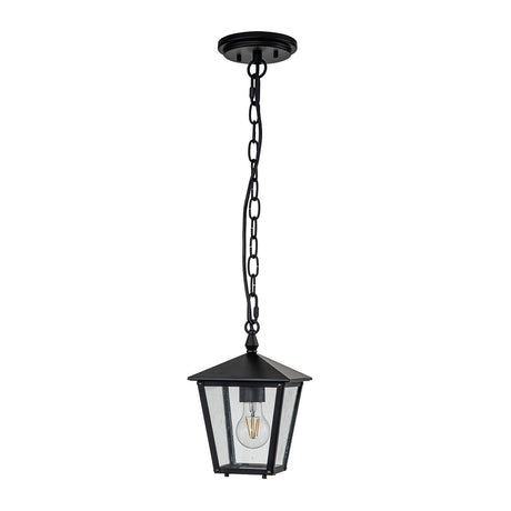 Hinkley  Outdoor Hanging from the Huntersfield range. Huntersfield 1 Light Small Chain Lantern Product Code = HK-HUNTERSFIELD8-S-BK