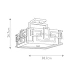 Hinkley Lanza 3 Light Semi-Flush – SKU HK-LANZA-SF