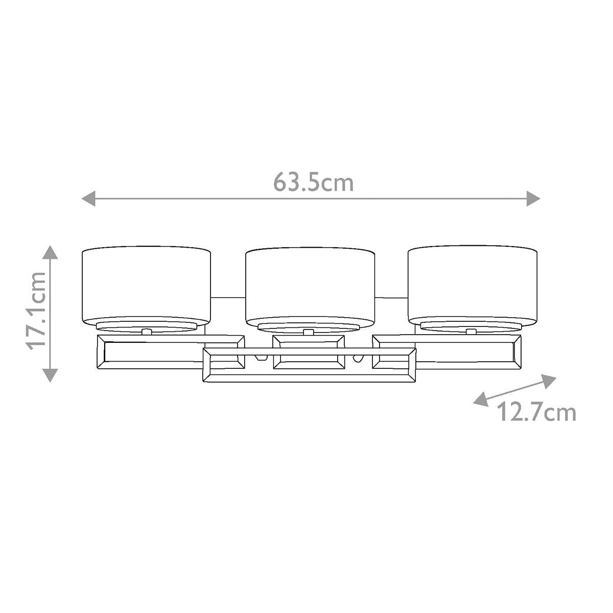 Hinkley Wall Light from the Lanza range. Lanza 3 Light Above Mirror Light Product Code = HK-LANZA3-BATH