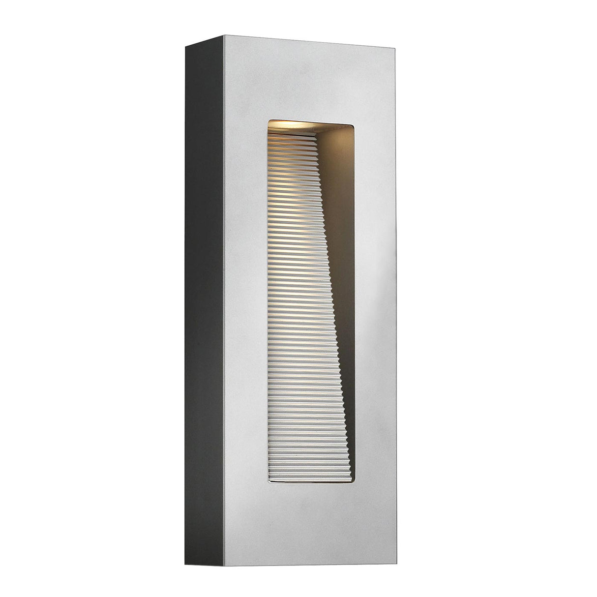 Hinkley Outdoor Wall Light from the Luna range. Luna Medium LED Wall Light - Titanium Product Code = HK-LUNA-M-TT