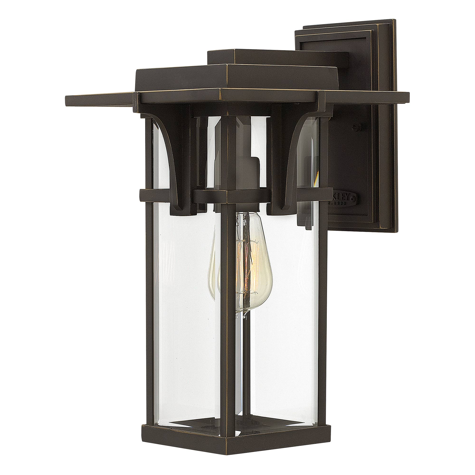 Hinkley Outdoor Wall Light from the Manhattan range. Manhattan 1 Light Medium Wall Lantern Product Code = HK-MANHATTAN2-M