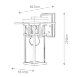 Hinkley Outdoor Wall Light from the Manhattan range. Manhattan 1 Light Small Wall Lantern – SKU HK-MANHATTAN2-S
