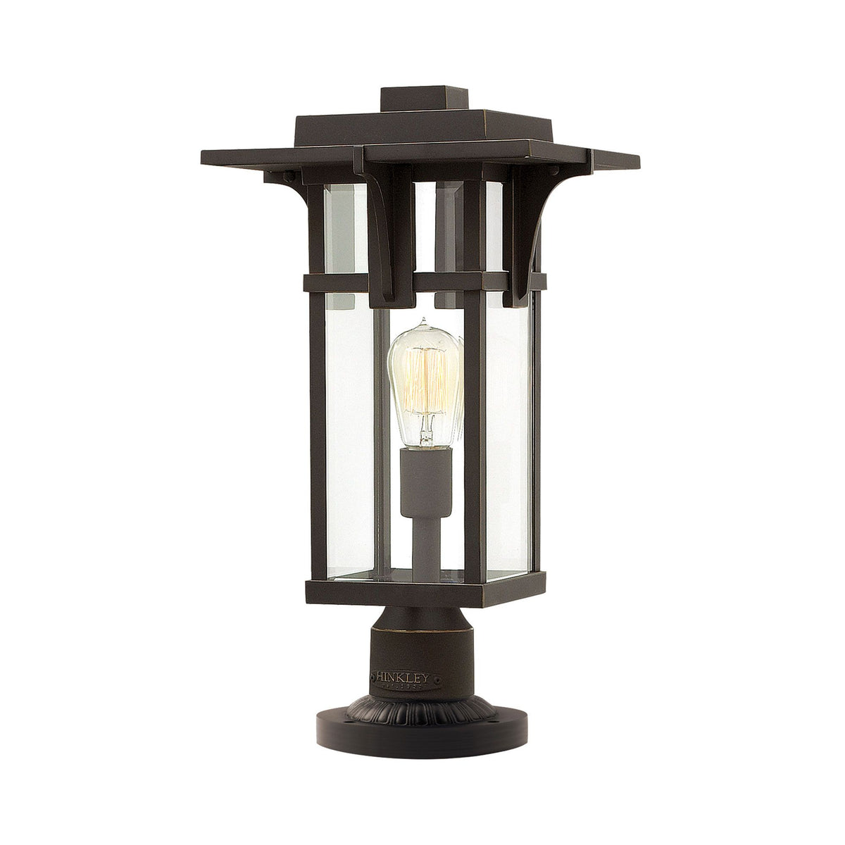 Hinkley Pedestal Lantern from the Manhattan range. Manhattan 1 Light Pedestal – SKU HK-MANHATTAN3-M