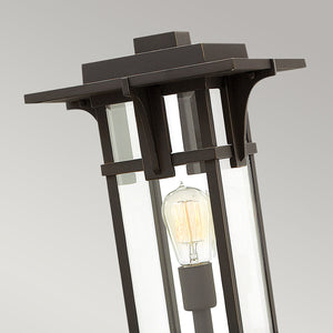 Hinkley Pedestal Lantern from the Manhattan range. Manhattan 1 Light Pedestal Product Code = HK-MANHATTAN3-M