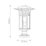 Hinkley Pedestal Lantern from the Manhattan range. Manhattan 1 Light Pedestal – SKU HK-MANHATTAN3-M