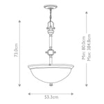 Hinkley Pendant from the Mayflower range. Mayflower 3 Light Pendant – SKU HK-MAYFLOWER-P-C