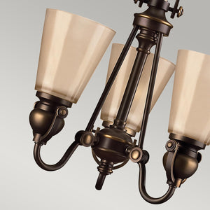 Hinkley Chandelier from the Mayflower range. Mayflower 3 Light Chandelier Product Code = HK-MAYFLOWER3