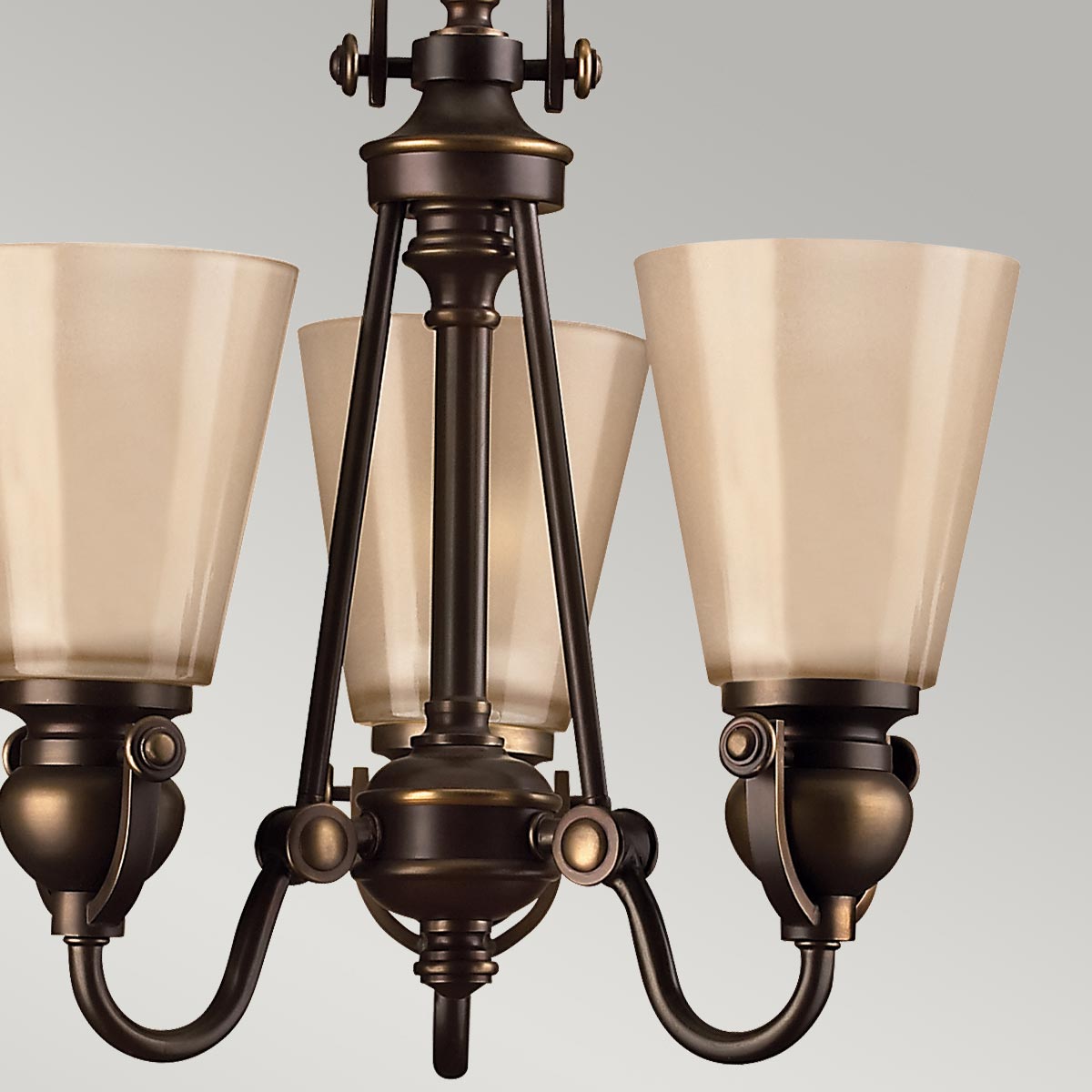 Hinkley Chandelier from the Mayflower range. Mayflower 3 Light Chandelier Product Code = HK-MAYFLOWER3