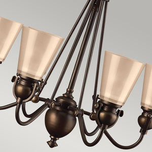 Hinkley Chandelier from the Mayflower range. Mayflower 6 Light Chandelier Product Code = HK-MAYFLOWER6