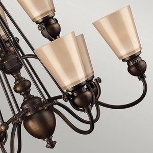 Hinkley Chandelier from the Mayflower range. Mayflower 9 Light Chandelier  Product Code = HK-MAYFLOWER9