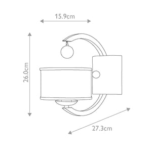 Hinkley Wall Light from the Monaco range. Monaco 1 Light Wall Light Product Code = HK-MONACO1