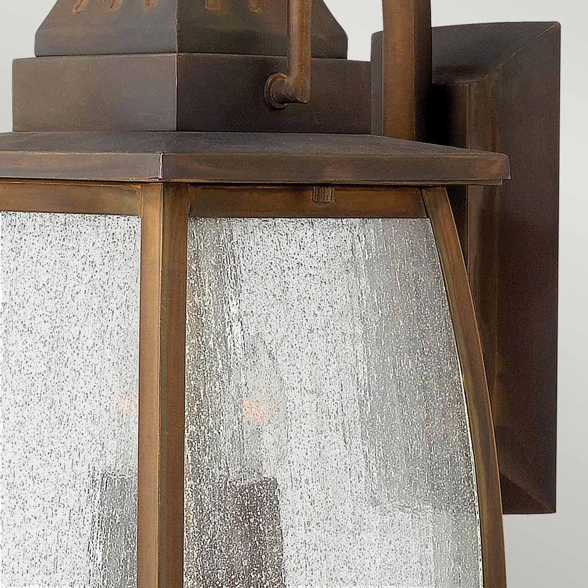 Hinkley Outdoor Wall Light from the Montauk range. Montauk 2 Light Small Wall Lantern Product Code = HK-MONTAUK-M