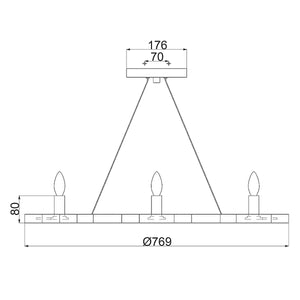 Hinkley Pendant from the Moxie range. Moxie 6 Light Chandelier Product Code = HK-MOXIE6-C-SSG