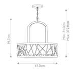 Hinkley Chandelier from the Nest range. Nest 3 Light Pendant Chandelier Product Code = HK-NEST-P-B-SL