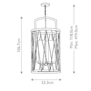 Hinkley Chandelier from the Nest range. Nest 4 Light Pendant Chandelier Product Code = HK-NEST-P-C-SL