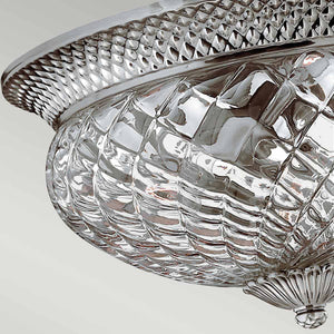 Hinkley Ceiling Flush from the Plantation range. Plantation 3 Light Large Flush Product Code = HK-PLANT-F-L-PL