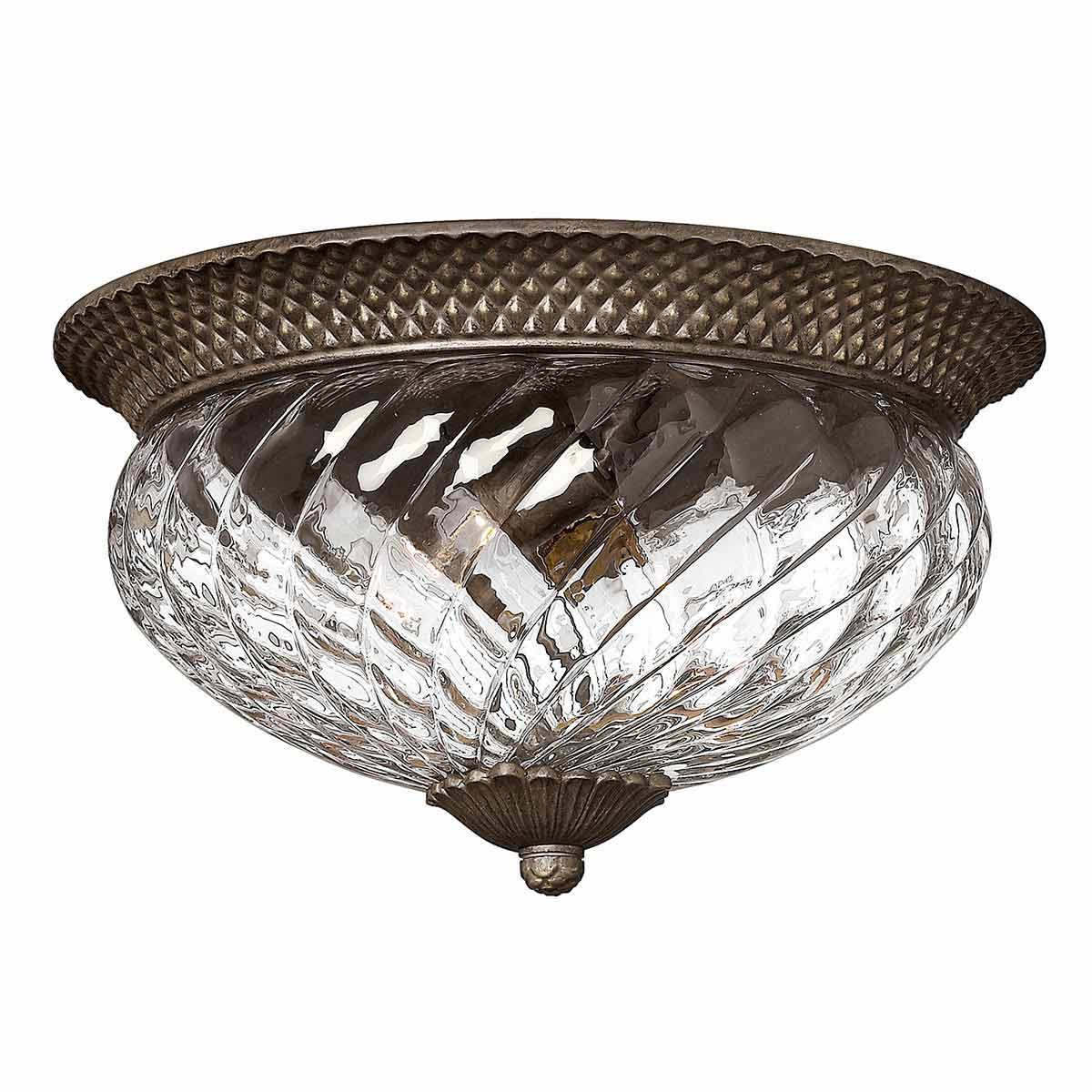 Hinkley Ceiling Flush from the Plantation range. Plantation 3 Light Large Flush Product Code = HK-PLANT-F-L-PZ