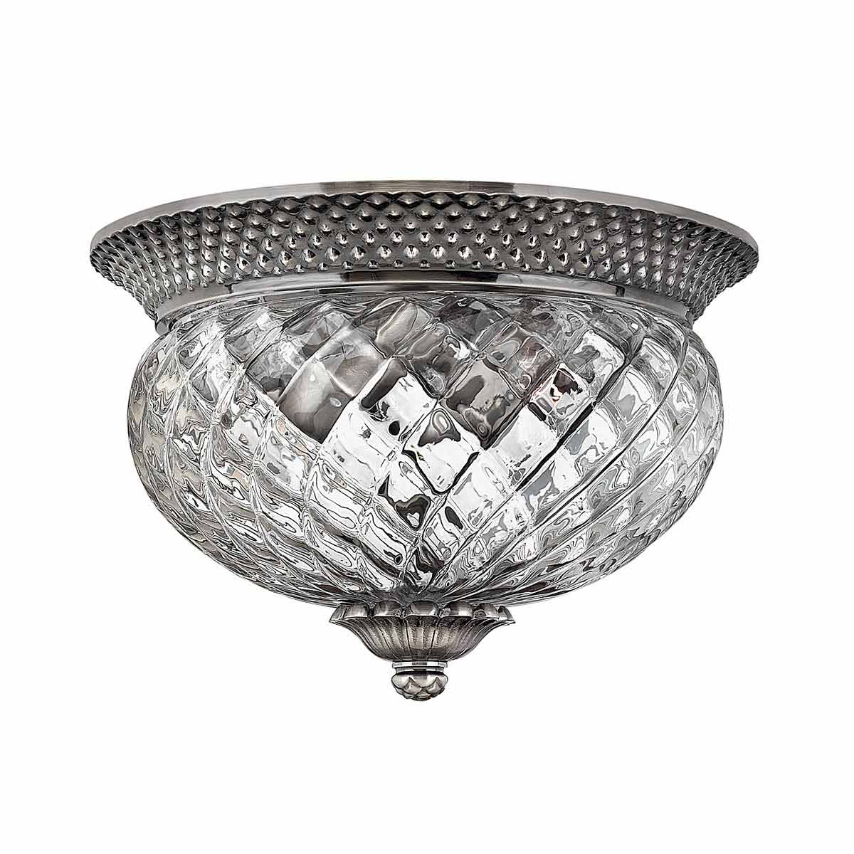 Hinkley Ceiling Flush from the Plantation range. Plantation 2 Light Small Flush Product Code = HK-PLANT-F-S-PL