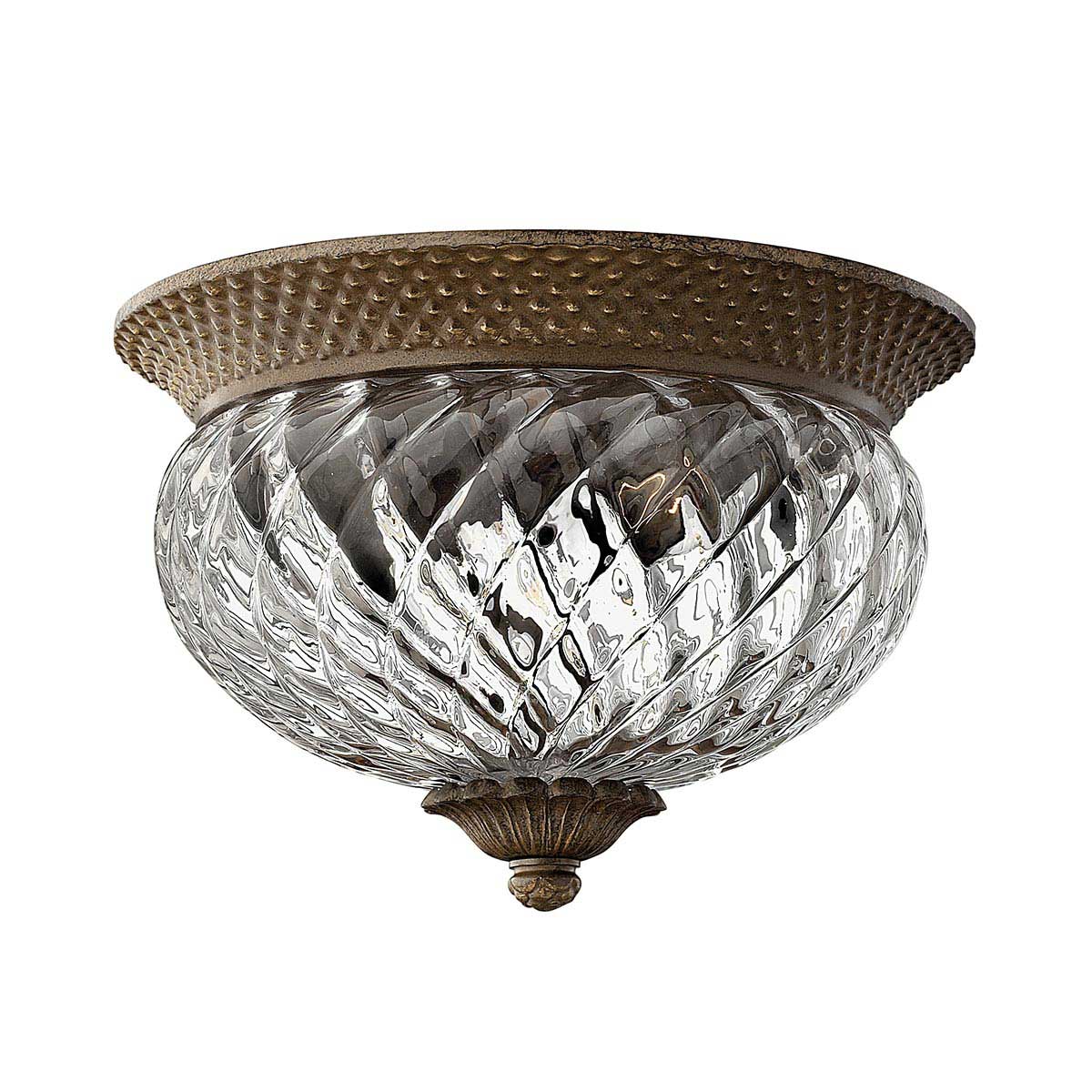 Hinkley Ceiling Flush from the Plantation range. Plantation 2 Light Small Flush Product Code = HK-PLANT-F-S-PZ