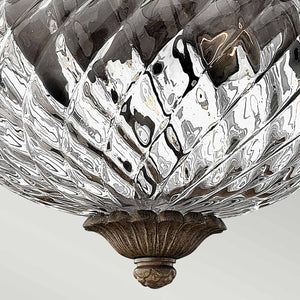 Hinkley Ceiling Flush from the Plantation range. Plantation 2 Light Small Flush Product Code = HK-PLANT-F-S-PZ