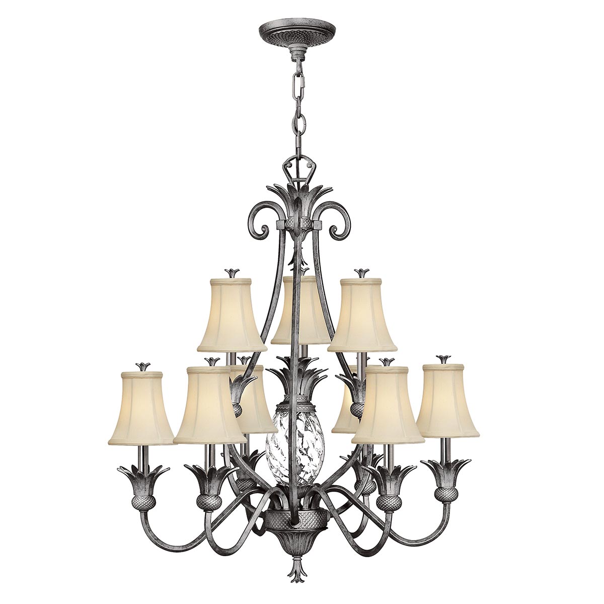 Hinkley Chandelier from the Plantation range. Plantation 10 Light Chandelier Product Code = HK-PLANT10-PL