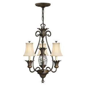 Hinkley Chandelier from the Plantation range. Plantation 3 Light Chandelier Product Code = HK-PLANT3-PZ