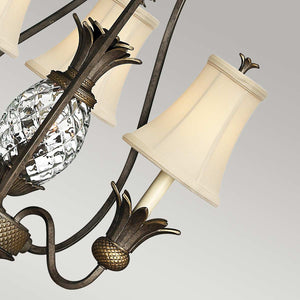 Hinkley Chandelier from the Plantation range. Plantation 3 Light Chandelier Product Code = HK-PLANT3-PZ