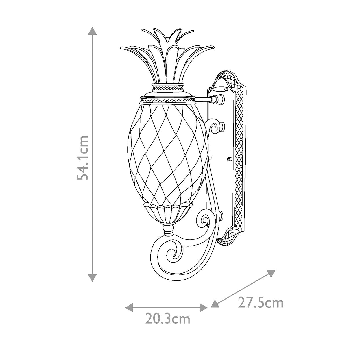 Hinkley Plantation 1-light Medium Wall Lantern – SKU HK-PLANTATION-M-MB