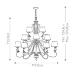 Hinkley Chandelier from the Plymouth range. Plymouth 15 Light Chandelier – SKU HK-PLYMOUTH15